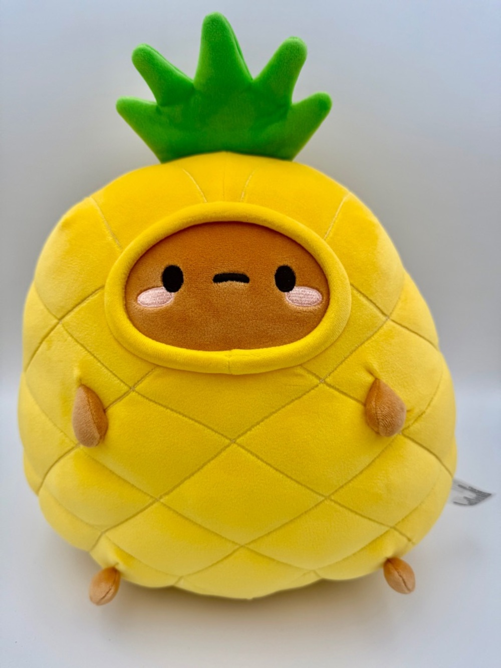 Smoko Tayto Potato Pineapple Midi Mochi Yellow Stuffed Animal Plush 12” Fruit